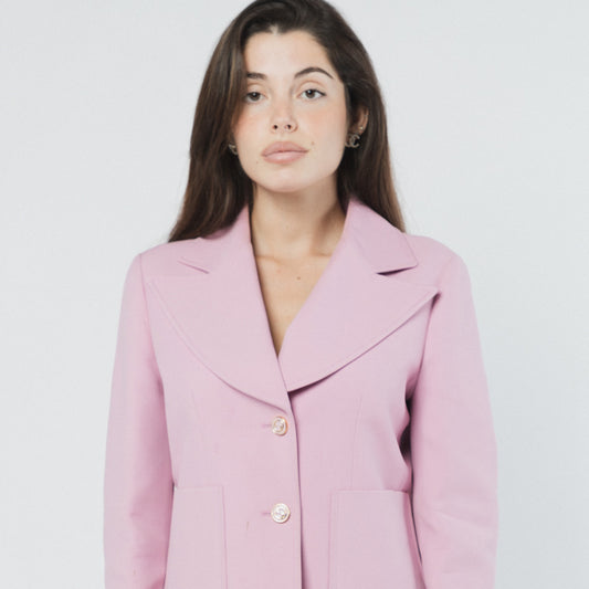 GUCCI PINK LILAC CREPE SILK SUIT