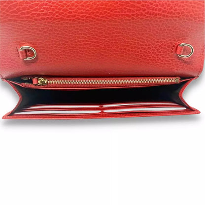 BOLSO GUCCI DE PIEL ROJA ENTRELAZADA