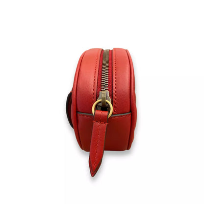 GUCCI RED METALASSÉ MARMONT BELT BAG