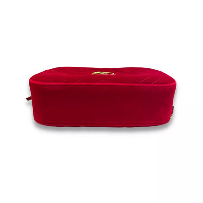 GUCCI RED VELVET MARMONT BAG
