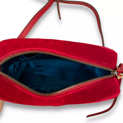 GUCCI RED VELVET MARMONT BAG