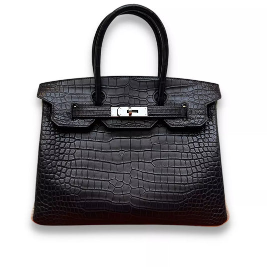 HERMÈS BIRKIN 30 BLACK CROCODILE BAG