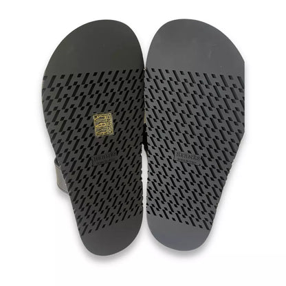 Sandalias Hermes de piel negra chipre