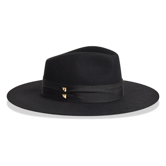 HERMÈS BLACK FAUBOURG MÉDOR HAT