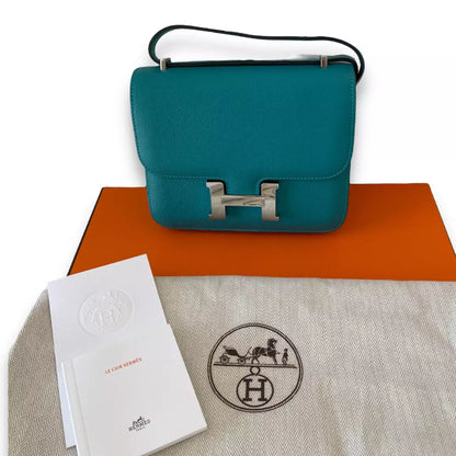 HERMÈS CONSTANCE 18 MALACHITE EPSOM BAG
