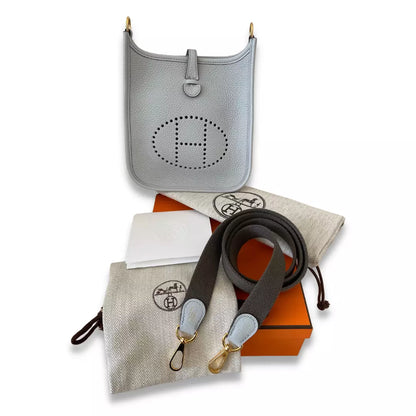 HERMÈS EVELYNE 16 BLEU PALE BAG