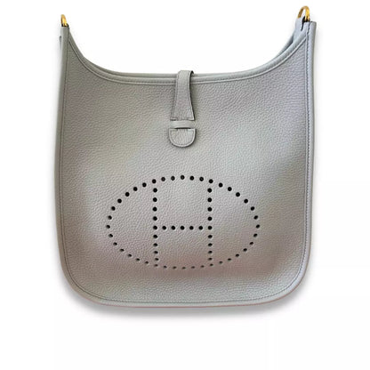 HERMÈS EVELYNE 29 BLEU PALE CLEMENCE BAG
