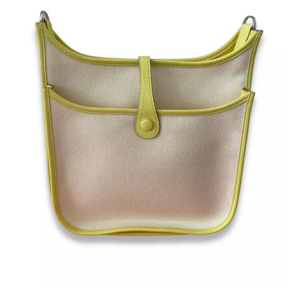 HERMÈS EVELYNE 29 LIME & ECRU CLEMENCE BAG