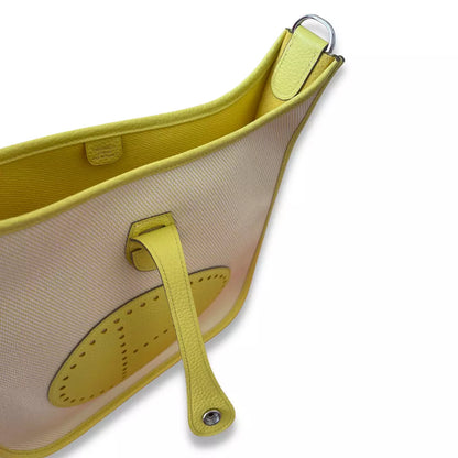 HERMÈS EVELYNE 29 LIME & ECRU CLEMENCE BAG