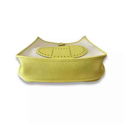 HERMÈS EVELYNE 29 LIME & ECRU CLEMENCE BAG