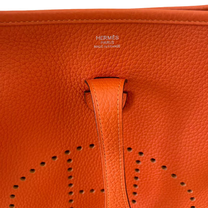 HERMÈS EVELYNE 29 ORANGE CLEMENCE BAG