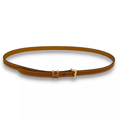 HERMÈS GOLD LEATHER POP H 15 BELT