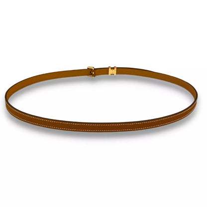 HERMÈS GOLD LEATHER POP H 15 BELT