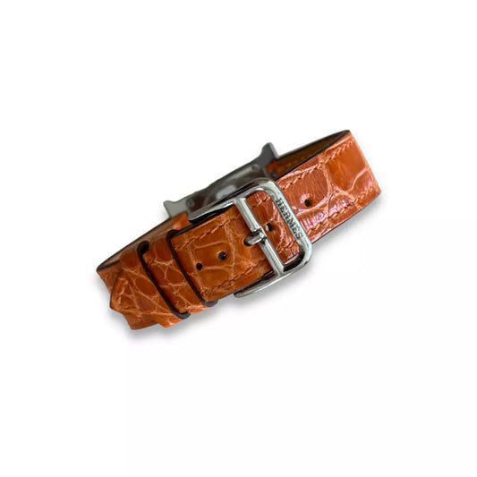 HERMÈS HEURE H DIAMONDS BISEL WATCH