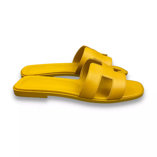 SANDALIAS HERMÈS JAUNE TOPAZ NARANJA 