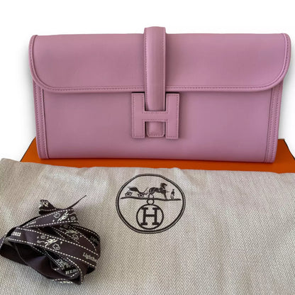 HERMÈS JIGE ELAN 29 MAUVE SYLVESTRE SWIFT POCHETTE