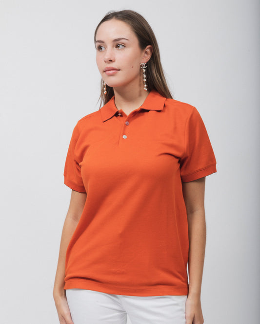 POLO HERMÈS DE ALGODÓN DOBLE JEU NARANJA 