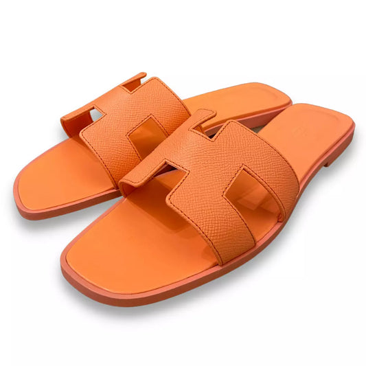 HERMÈS ORANGE ORAN SANDALS