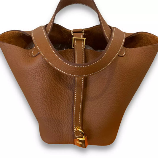 HERMÈS PICOTINE 18 GOLD CLEMENCE BAG