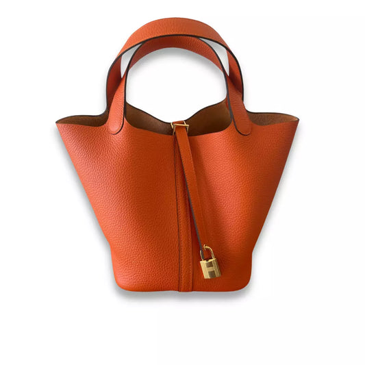 HERMÈS PICOTINE 22 ORANGE FEU BAG