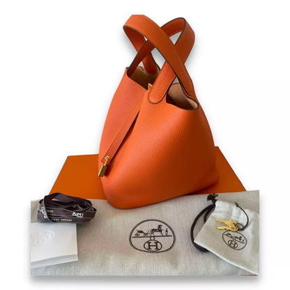 HERMÈS PICOTINE 22 ORANGE FEU BAG