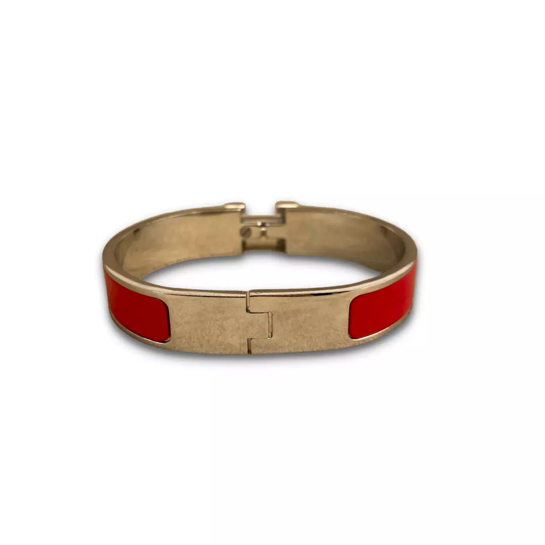 Hermès Red Clic H Bracelet