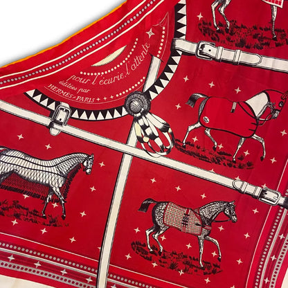 HERMÈS COUVERTURES ET TENUES DE JOUR REVERSIBLE SILK CARRÉ