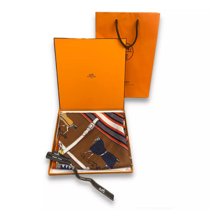 HERMÈS COUVERTURES ET TENUES DE JOUR REVERSIBLE SILK CARRÉ