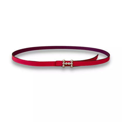 HERMÈS PINK/PURPLE BUBBLE REVERSIBLE BELT