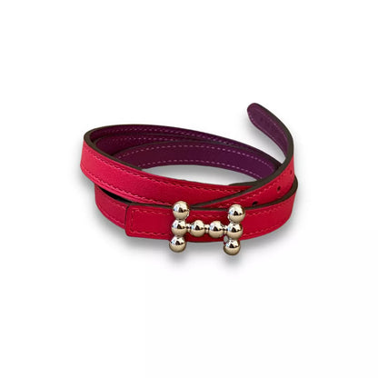 HERMÈS PINK/PURPLE BUBBLE REVERSIBLE BELT