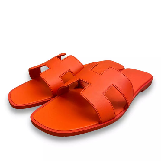 HERMÈS ROUGE JAIPUR ORAN SANDALS SHOES