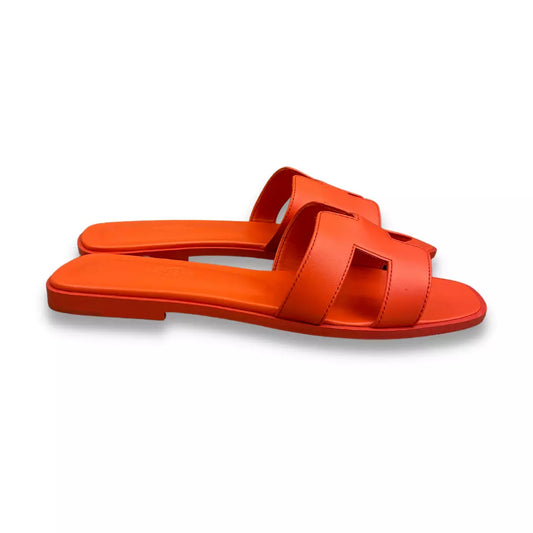 HERMÈS ROUGE JAIPUR ZAPATOS SANDALIAS NARANJAS