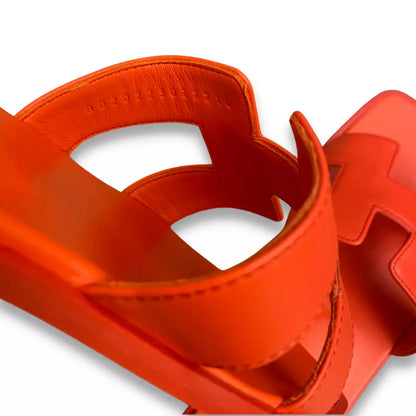 HERMÈS ROUGE JAIPUR ZAPATOS SANDALIAS NARANJAS