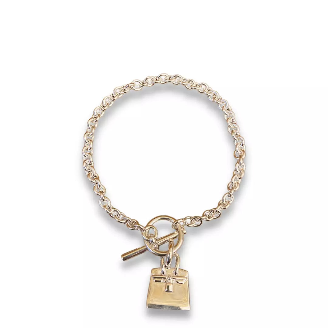 Hermès Silver 925 Amulettes Birkin Pendant Bracelet