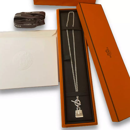 HERMÈS SILVER 925 AMULETTES KELLY PENDANT NECKLACE