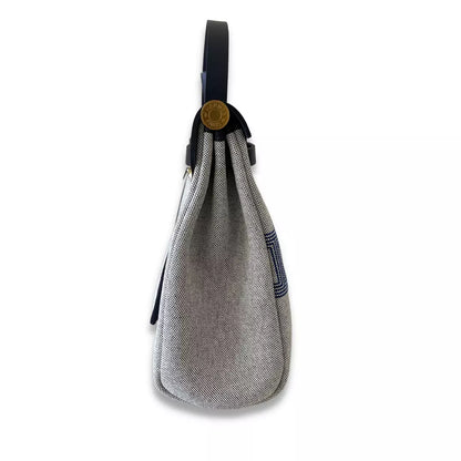 HERMÈS TOILE H PLUME BLUE HERBAG 31 BAG
