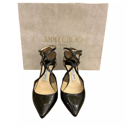 JIMMY CHOO LANCER STILLETTOS DE CUERO NEGRO
