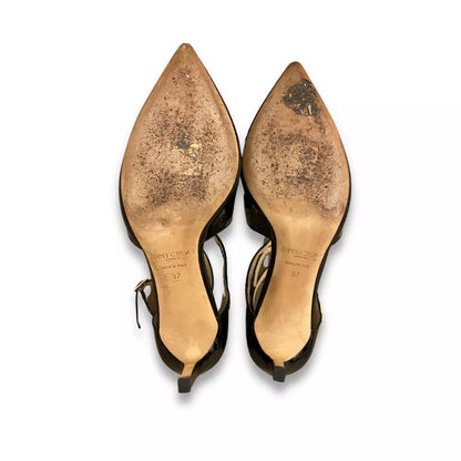 JIMMY CHOO LANCER STILLETTOS DE CUERO NEGRO