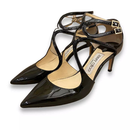 JIMMY CHOO LANCER STILLETTOS DE CUERO NEGRO
