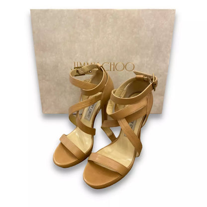 Sandalias Jimmy Choo de piel beige