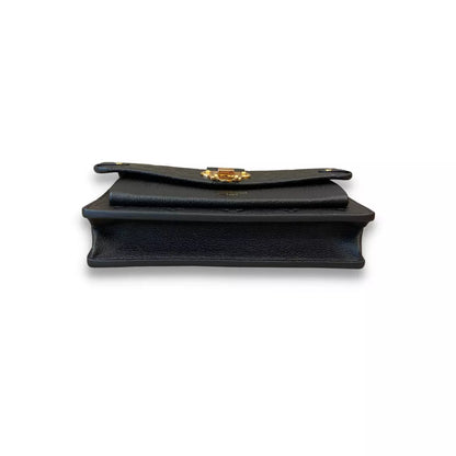 LOUIS VUITTON LV BLACK LEATHER VAVIN WALLET BAG