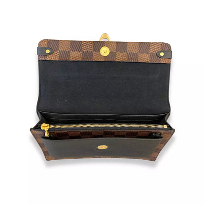 LOUIS VUITTON LV DAMIER EBENE CANVAS VAVIN CHAIN WALLET BAG