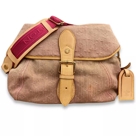 LOUIS VUITTON PINK DENIM LV MONOGRAM SUNRAY BAG