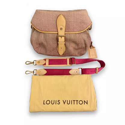 LOUIS VUITTON PINK DENIM LV MONOGRAM SUNRAY BAG