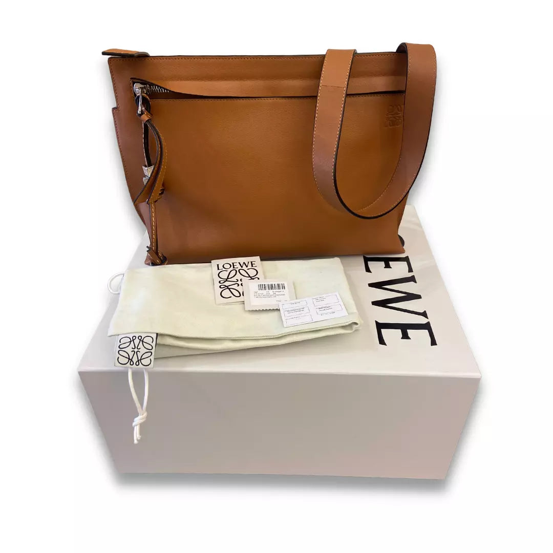 Loewe Brown Leather T Messenger Bag