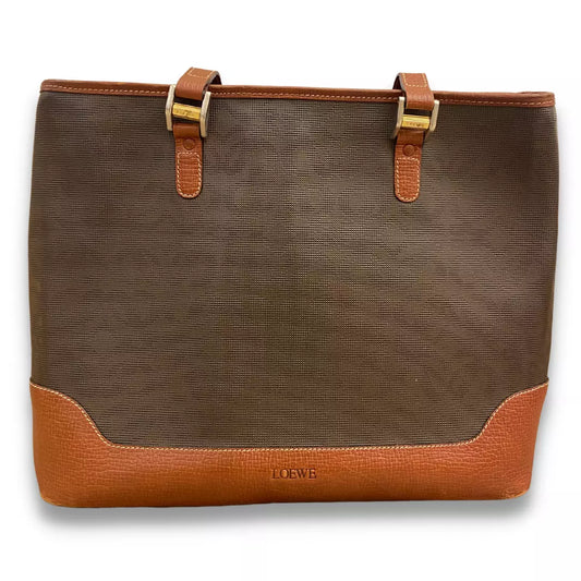 LOEWE BROWN LEATHER TOTE BAG