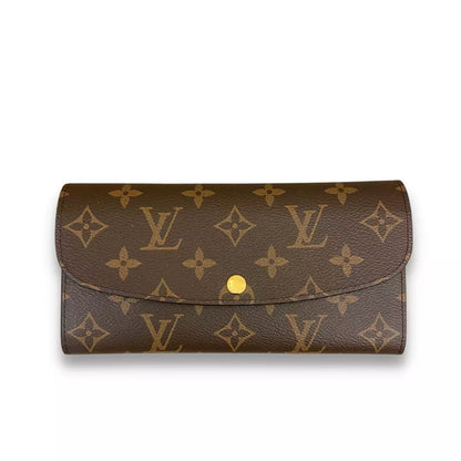 LOUIS VUITTON BROWN LEATHER EMILIE WALLET