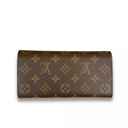 LOUIS VUITTON BROWN LEATHER EMILIE WALLET