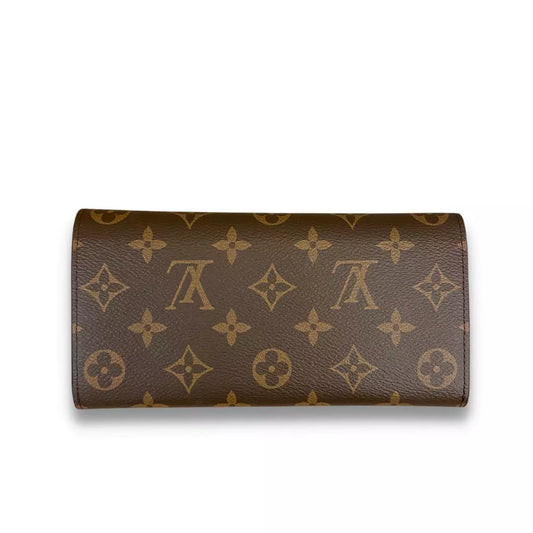 LOUIS VUITTON BROWN LEATHER EMILIE WALLET