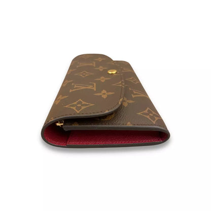 LOUIS VUITTON BROWN LEATHER EMILIE WALLET